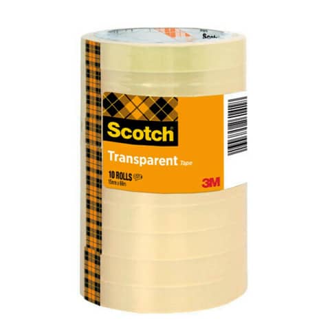 Nastro adesivo Scotch® 508 15 mm x 66 m trasparente torre da 10 rotoli - 508-1566
